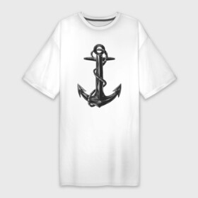 Платье-футболка хлопок с принтом ВМФ в Петрозаводске,  |  | армия | вмф | военно морской флот | море | морская пехота | моряк | моряки | морячок | солдаты | якорь