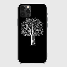 Чехол для iPhone 12 Pro с принтом DIGITAL TREE / КИБЕР ДЕРЕВО в Петрозаводске, силикон | область печати: задняя сторона чехла, без боковых панелей | 2019 | cd project red | cyberpunk 2077 | future | hack | night city | samurai | sci fi | андроиды | безумие | будущее | киберпанк 2077 | логотип | роботы | самураи | фантастика | цифры