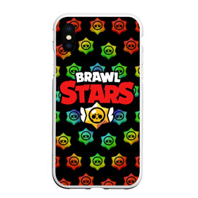 Чехол для iPhone XS Max матовый с принтом Brawl Stars в Петрозаводске, Силикон | Область печати: задняя сторона чехла, без боковых панелей | brawl | brawl st | brawl stars | colt | logo | map | mobo | pattern | poco | shelly | stars | бравл | игра | игры | карта | кольт | лого | мобильные игры | патерн | паттерн | поко | старс | шелли