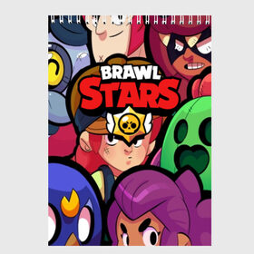 Скетчбук с принтом BRAWL STARS в Петрозаводске, 100% бумага
 | 48 листов, плотность листов — 100 г/м2, плотность картонной обложки — 250 г/м2. Листы скреплены сверху удобной пружинной спиралью | 8 bit | 8 бит | bibi | brawl stars | crow | el brown | leon | leon shark | max | mr.p | sally leon | shark | stars | virus | werewolf | акула | биби | вирус | ворон | леон | оборотень | пингвин