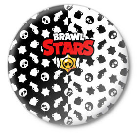 Значок с принтом BRAWL STARS в Петрозаводске,  металл | круглая форма, металлическая застежка в виде булавки | android | brawl stars | games | mobile game | stars | игры | мобильные игры