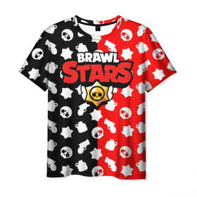 Мужская футболка 3D с принтом BRAWL STARS в Петрозаводске, 100% полиэфир | прямой крой, круглый вырез горловины, длина до линии бедер | android | brawl stars | games | mobile game | stars | игры | мобильные игры