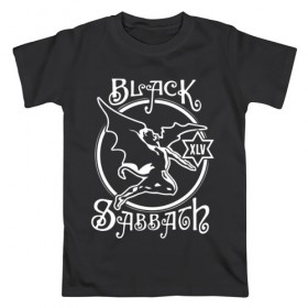 Мужская футболка хлопок с принтом Black Sabbath в Петрозаводске, 100% хлопок | прямой крой, круглый вырез горловины, длина до линии бедер, слегка спущенное плечо. | black sabbath | hard rock | heavy metal | блэк сабат | группы | метал | музыка | оззи осборн | рок | хард рок | хэви метал