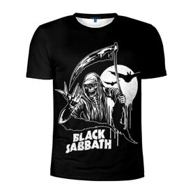 Мужская футболка 3D спортивная с принтом Black Sabbath в Петрозаводске, 100% полиэстер с улучшенными характеристиками | приталенный силуэт, круглая горловина, широкие плечи, сужается к линии бедра | Тематика изображения на принте: black sabbath | hard rock | heavy metal | блэк сабат | группы | метал | музыка | оззи осборн | рок | хард рок | хэви метал
