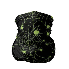 Бандана-труба 3D с принтом Зелёная паутина в Петрозаводске, 100% полиэстер, ткань с особыми свойствами — Activecool | плотность 150‒180 г/м2; хорошо тянется, но сохраняет форму | background | black | cobweb | color | gothic | green | halloween | holiday | insect | pattern | spider | weave | web | готика | зеленый | насекомое | паук | паутина | плести | праздник | сеть | узор | фон | хэллоуин | цвет | черный