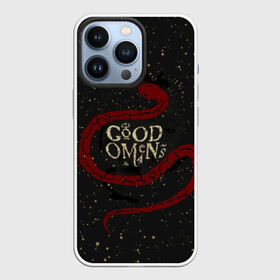 Чехол для iPhone 13 Pro с принтом Змея Good Omens в Петрозаводске,  |  | Тематика изображения на принте: evil | good | good omens | азирафель | ангел | благие намерения | гуд оменс | демон | добро | зло | змея | кроули