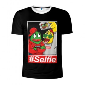 Мужская футболка 3D спортивная с принтом Селфи в Петрозаводске, 100% полиэстер с улучшенными характеристиками | приталенный силуэт, круглая горловина, широкие плечи, сужается к линии бедра | background | black | cap | cool | dude | green | guy | monster | phone | photo | selfie | street | style | yellow | желтый | зеленый | кадр | кепка | красный | креатив | круто | монстр | очки | парень | пацан | прикольный | свитер | селфи | серый 