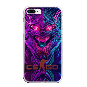 Чехол для iPhone 7Plus/8 Plus матовый с принтом CS GO Hyper Beast в Петрозаводске, Силикон | Область печати: задняя сторона чехла, без боковых панелей | 2019 | computer game | counter strike | cs | cs go | csgo | dota | dota2 | game | howl | hyperbeast | warning | автомат | вой | го | игрок | компьютерная игра | контр страйк | контра | кс | оружие | турнир