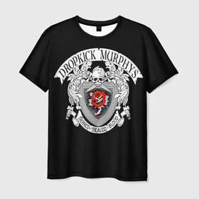 Мужская футболка 3D с принтом Dropkick Murphys в Петрозаводске, 100% полиэфир | прямой крой, круглый вырез горловины, длина до линии бедер | Тематика изображения на принте: celtic punk | dropkick murphys | hardcore | oi | punk | группы | кельтский панк | музыка | панк | рок | стрит панк | фолк панк