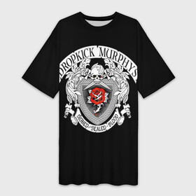 Платье-футболка 3D с принтом Dropkick Murphys в Петрозаводске,  |  | celtic punk | dropkick murphys | hardcore | oi | punk | группы | кельтский панк | музыка | панк | рок | стрит панк | фолк панк