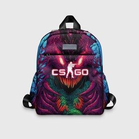 Детский рюкзак 3D с принтом CS GO Hyper Beast в Петрозаводске, 100% полиэстер | лямки с регулируемой длиной, сверху петелька, чтобы рюкзак можно было повесить на вешалку. Основное отделение закрывается на молнию, как и внешний карман. Внутри дополнительный карман. По бокам два дополнительных кармашка | Тематика изображения на принте: 2019 | computer game | counter strike | cs | cs go | csgo | dota | dota2 | game | howl | hyperbeast | warning | автомат | вой | го | игрок | компьютерная игра | контр страйк | контра | кс | оружие | турнир