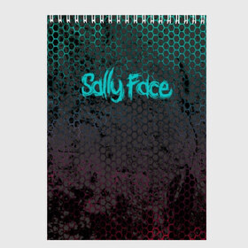 Скетчбук с принтом SALLY FACE в Петрозаводске, 100% бумага
 | 48 листов, плотность листов — 100 г/м2, плотность картонной обложки — 250 г/м2. Листы скреплены сверху удобной пружинной спиралью | face | game | horror | larry | sally | sally face | sanity s fall | игра | ларри | мальчик с протезом | салли | салли фейс | ужасы