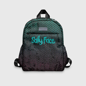 Детский рюкзак 3D с принтом SALLY FACE. в Петрозаводске, 100% полиэстер | лямки с регулируемой длиной, сверху петелька, чтобы рюкзак можно было повесить на вешалку. Основное отделение закрывается на молнию, как и внешний карман. Внутри дополнительный карман. По бокам два дополнительных кармашка | face | game | horror | larry | sally | sally face | sanity s fall | игра | ларри | мальчик с протезом | салли | салли фейс | ужасы