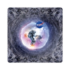 Магнит виниловый Квадрат с принтом Космос Nasa в Петрозаводске, полимерный материал с магнитным слоем | размер 9*9 см, закругленные углы | 