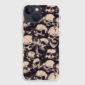 Чехол для iPhone 13 mini с принтом Черепа в Петрозаводске,  |  | anger | black | cool | cry | gray | grunge | horrible | horror | illustration | look | scary | skull | style | взгляд | гранж | злость | иллюстрация | крик | крутой | серый | стиль | страшный | ужас | ужасный | черепа | черный