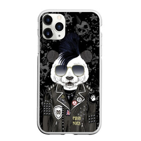 Чехол для iPhone 11 Pro матовый с принтом Панда в косухе в Петрозаводске, Силикон |  | anarchy | bear | color | cool | icon | jacket | mohawk | music | panda | piercing | punk | purple | rock | skull | white | аксессуар | анархия | белый | значок | ирокез | круто | куртка | медведь | музыка | одежда | очки | панда | панк |
