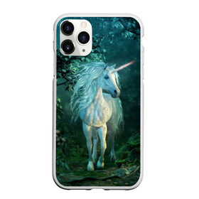 Чехол для iPhone 11 Pro матовый с принтом Единорог в Петрозаводске, Силикон |  | animal | beautiful | blue | fantasy | green | hooves | horn | horse | magi | mushrooms | nature | night | unicorn | white | белый | волшебство | грибы | грива | единорог | животное | зеленый | иллюстрация | копыта | лес | лошадь | мифология | но