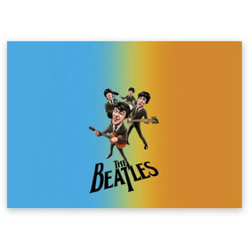 Поздравительная открытка с принтом The Beatles в Петрозаводске, 100% бумага | плотность бумаги 280 г/м2, матовая, на обратной стороне линовка и место для марки
 | george harrison | john lennon | paul mccartney | psychedelic rock | ringo starr | the beatles | англия | ансамбль | джон леннон | джордж харрисон | пол маккартни | психоделический рок | ринго старр