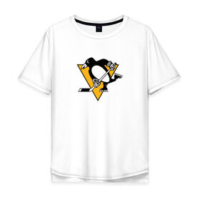 Мужская футболка хлопок Oversize с принтом Evgeni Malkin Black в Петрозаводске, 100% хлопок | свободный крой, круглый ворот, “спинка” длиннее передней части | malkin | nhl | евгений малкин | малкин | нхл | пингвинз | питтсбург | питтсбург пингвинз | хоккей