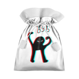 Подарочный 3D мешок с принтом ЪУЪ GLITCH. в Петрозаводске, 100% полиэстер | Размер: 29*39 см | cat | mem | memes | интернет приколы | кот | мем | мем кот | ъуъ | ъуъ съука