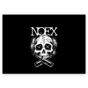 Поздравительная открытка с принтом NOFX в Петрозаводске, 100% бумага | плотность бумаги 280 г/м2, матовая, на обратной стороне линовка и место для марки
 | hardcore | nofx | punk | группы | музыка | панк | панк рок | рок | ска панк | скейт панк