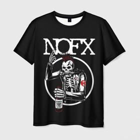 Мужская футболка 3D с принтом NOFX в Петрозаводске, 100% полиэфир | прямой крой, круглый вырез горловины, длина до линии бедер | hardcore | nofx | punk | группы | музыка | панк | панк рок | рок | ска панк | скейт панк