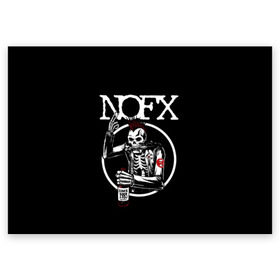 Поздравительная открытка с принтом NOFX в Петрозаводске, 100% бумага | плотность бумаги 280 г/м2, матовая, на обратной стороне линовка и место для марки
 | hardcore | nofx | punk | группы | музыка | панк | панк рок | рок | ска панк | скейт панк
