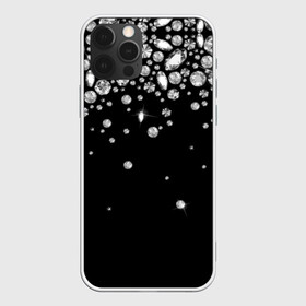 Чехол для iPhone 12 Pro Max с принтом Бриллианты в Петрозаводске, Силикон |  | black | cut | diamond | gem | glitter | jewel | luxury | shine | white | алмаз | белый | блеск | бриллиант | диамант | драгоценность | драгоценный камень | люкс | огранка | роскошь | сияние | черный