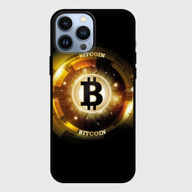 Чехол для iPhone 13 Pro Max с принтом Золотой биткоин в Петрозаводске,  |  | bitcoin | black | business | coin | digital | electronic | emblem | future | golden | money | power | symbol | technology | web | yellow | бизнес | биткоин | будущее | валюта | веб | власть | деньги | желтый | жетон | золотой | криптовалюта | монета | сим