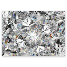 Поздравительная открытка с принтом Бриллиантовый блеск в Петрозаводске, 100% бумага | плотность бумаги 280 г/м2, матовая, на обратной стороне линовка и место для марки
 | Тематика изображения на принте: cut | diamond | gem | glitter | jewel | kaleidoscope | luxury | shine | sparkle | white | алмаз | белый | блеск | бриллиант | диамант | драгоценность | драгоценный камень | калейдоскоп | люкс | огранка | роскошь | сверкать | сияние
