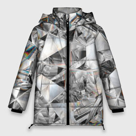 Женская зимняя куртка 3D с принтом Бриллиантовый блеск в Петрозаводске, верх — 100% полиэстер; подкладка — 100% полиэстер; утеплитель — 100% полиэстер | длина ниже бедра, силуэт Оверсайз. Есть воротник-стойка, отстегивающийся капюшон и ветрозащитная планка. 

Боковые карманы с листочкой на кнопках и внутренний карман на молнии | cut | diamond | gem | glitter | jewel | kaleidoscope | luxury | shine | sparkle | white | алмаз | белый | блеск | бриллиант | диамант | драгоценность | драгоценный камень | калейдоскоп | люкс | огранка | роскошь | сверкать | сияние