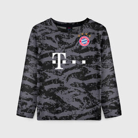 Детский лонгслив 3D с принтом Bayern away gk 18-19 в Петрозаводске, 100% полиэстер | длинные рукава, круглый вырез горловины, полуприлегающий силуэт
 | Тематика изображения на принте: bayern | champions league | germany | munchen | бавария | германия | левандовски | лига чемпинов | мюнхен | нойер | рибери | роббен