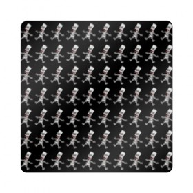 Магнит виниловый Квадрат с принтом Bart в Петрозаводске, полимерный материал с магнитным слоем | размер 9*9 см, закругленные углы | bart | homer | sad | simpsons | skelleton | барт | гомер | симпсоны