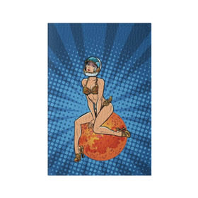 Обложка для паспорта матовая кожа с принтом Пин - ап девушка ретро в Петрозаводске, натуральная матовая кожа | размер 19,3 х 13,7 см; прозрачные пластиковые крепления | Тематика изображения на принте: 