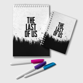 Блокнот с принтом THE LAST OF US в Петрозаводске, 100% бумага | 48 листов, плотность листов — 60 г/м2, плотность картонной обложки — 250 г/м2. Листы скреплены удобной пружинной спиралью. Цвет линий — светло-серый
 | Тематика изображения на принте: gamer | player | stels | the last of us | the last of us part 2 | бегун | джоэл | каннибалы | охотники | сталкер | топляк | цикады | щелкун | элли