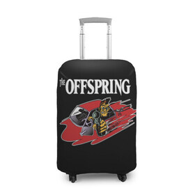 Чехол для чемодана 3D с принтом Offspring в Петрозаводске, 86% полиэфир, 14% спандекс | двустороннее нанесение принта, прорези для ручек и колес | offspring | ofspring | punk | rock | the offspring | группы | музыка | офспринг | оффспринг | панк | рок