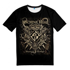 Мужская футболка 3D с принтом Machine Head в Петрозаводске, 100% полиэфир | прямой крой, круглый вырез горловины, длина до линии бедер | heavy metal | machine head | metal | грув метал | группы | метал | музыка | рок | трэш метал | хэви метал