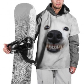 Накидка на куртку 3D с принтом Собака - улыбака в Петрозаводске, 100% полиэстер |  | животные | зубы | мордочка | пес | прикол | смешная | собака | улыбака | улыбка | щенок | юмор
