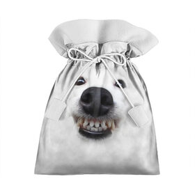 Подарочный 3D мешок с принтом Собака - улыбака в Петрозаводске, 100% полиэстер | Размер: 29*39 см | животные | зубы | мордочка | пес | прикол | смешная | собака | улыбака | улыбка | щенок | юмор