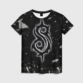 Женская футболка 3D с принтом Slipknot. в Петрозаводске, 100% полиэфир ( синтетическое хлопкоподобное полотно) | прямой крой, круглый вырез горловины, длина до линии бедер | 3d | slipknot | абстракция | брызги красок | гранж | лого | логотип | металл | музыка | ню метал группа | рок | слипкнот | текстура | эмблема