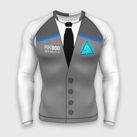 Мужской рашгард 3D с принтом RK800 CONNOR в Петрозаводске,  |  | action | ai | android | connor | dbhpk19 | detroit become human | rk 800 | rk 900 | андроиды | детектив | игра | интерактивное кино | кара | коннор | логотип | маркус | роботы | фирменный стиль | экшн