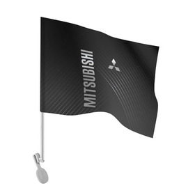 Флаг для автомобиля с принтом Mitsubishi в Петрозаводске, 100% полиэстер | Размер: 30*21 см | mitsubishi | авто | автомобиль | лого | логотип | митсубиси | митсубиши | текстура
