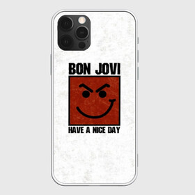 Чехол для iPhone 12 Pro Max с принтом Have a nice day в Петрозаводске, Силикон |  | bon jovi | альбом | арена | бон | бон джови | глэм | группа | джови | джон | метал | музыка | надпись | песни | поп | попрок | рок | рокер | смайл | солист | софт | стена | хард | хеви | хевиметал