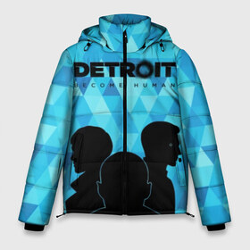 Мужская зимняя куртка 3D с принтом Detroit Become Human в Петрозаводске, верх — 100% полиэстер; подкладка — 100% полиэстер; утеплитель — 100% полиэстер | длина ниже бедра, свободный силуэт Оверсайз. Есть воротник-стойка, отстегивающийся капюшон и ветрозащитная планка. 

Боковые карманы с листочкой на кнопках и внутренний карман на молнии. | Тематика изображения на принте: become human | connor | dbh | dbhpk19 | detroit | detroit city | абстракция | анимация | геометрия | детройт | игра | коннор | надпись | силуэт | стать человеком | текстура | треугольник | треугольники