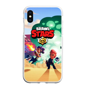 Чехол для iPhone XS Max матовый с принтом BRAWL STARS в Петрозаводске, Силикон | Область печати: задняя сторона чехла, без боковых панелей | brawl | bull | colt | crow | el primo | game | games | leon | moba | online | penny | poco | shelly | spike | star | stars | wanted | брав | бравл | браво | звезда | звезды | игра | игры | лого | моба | онлайн | старс