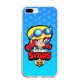 Чехол для iPhone 7Plus/8 Plus матовый с принтом Jessie - BRAWL STARS в Петрозаводске, Силикон | Область печати: задняя сторона чехла, без боковых панелей | brawl | bull | colt | crow | el primo | game | games | jessie | leon | moba | online | penny | poco | shelly | spike | star | stars | wanted | брав | бравл | браво | звезда | звезды | игра | игры | лого | моба | онлайн | старс