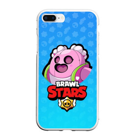 Чехол для iPhone 7Plus/8 Plus матовый с принтом Sakura Spike - BRAWL STARS в Петрозаводске, Силикон | Область печати: задняя сторона чехла, без боковых панелей | brawl | bull | colt | crow | el primo | game | games | leon | moba | online | penny | poco | sakura | shelly | spike | star | stars | wanted | брав | бравл | браво | звезда | звезды | игра | игры | онлайн | старс