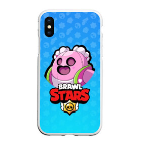 Чехол для iPhone XS Max матовый с принтом Sakura Spike - BRAWL STARS в Петрозаводске, Силикон | Область печати: задняя сторона чехла, без боковых панелей | brawl | bull | colt | crow | el primo | game | games | leon | moba | online | penny | poco | sakura | shelly | spike | star | stars | wanted | брав | бравл | браво | звезда | звезды | игра | игры | онлайн | старс