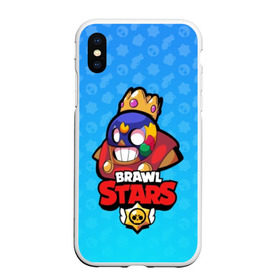 Чехол для iPhone XS Max матовый с принтом El Primo - BRAWL STARS в Петрозаводске, Силикон | Область печати: задняя сторона чехла, без боковых панелей | brawl | bull | colt | crow | el primo | game | games | leon | moba | online | penny | poco | shelly | spike | star | stars | wanted | брав | бравл | браво | звезда | звезды | игра | игры | лого | моба | онлайн | старс