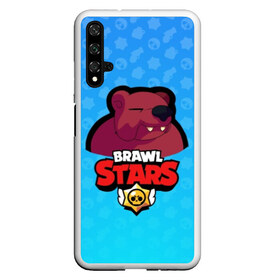 Чехол для Honor 20 с принтом Bear - BRAWL STARS в Петрозаводске, Силикон | Область печати: задняя сторона чехла, без боковых панелей | bear | brawl | bull | colt | crow | el primo | game | games | leon | moba | online | penny | poco | shelly | spike | star | stars | wanted | брав | бравл | браво | звезда | звезды | игра | игры | моба | онлайн | старс